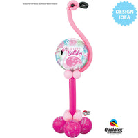 Qualatex 18 inch BIRTHDAY PINK FLAMINGO Foil Balloon 57272-Q-U