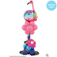 Qualatex 18 inch BIRTHDAY TROPICAL FLAMINGO Foil Balloon 10202-Q-U