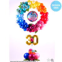 Qualatex 18 inch BIRTHDAY TROPICAL FLAMINGO Foil Balloon 10202-Q-U