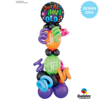 Qualatex 18 inch BIRTHDAY-YOU'RE HOW OLD? Foil Balloon 16773-Q-U