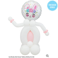 Qualatex 18 inch BUNNY FACE Foil Balloon