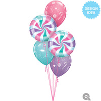 Qualatex 18 inch CANDY PASTEL SWIRL Foil Balloon 19848-Q-U