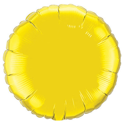 Qualatex 18 inch CIRCLE - CITRINE YELLOW Foil Balloon 22637-Q