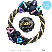 Qualatex 18 inch CONGRATS YOU DID IT METALLIC Foil Balloon 17449-Q-U