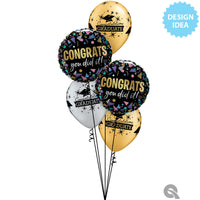 Qualatex 18 inch CONGRATS YOU DID IT METALLIC Foil Balloon 17449-Q-U