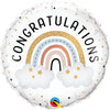 Qualatex 18 inch CONGRATULATIONS BOHO RAINBOW Foil Balloon 25758-Q-U