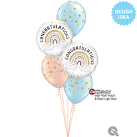 Qualatex 18 inch CONGRATULATIONS BOHO RAINBOW Foil Balloon