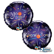 Qualatex 18 inch CONGRATULATIONS DAZZLE-DID IT Foil Balloon