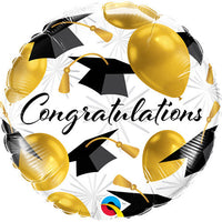 Qualatex 18 inch CONGRATULATIONS GOLD BALLOONS Foil Balloon