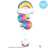 Qualatex 18 inch CONGRATULATIONS VIBRANT OMBRE Foil Balloon 98485-Q-P