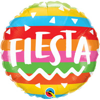 Qualatex 18 inch FIESTA RAINBOW STRIPES Foil Balloon 10223-Q-U