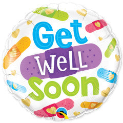 Qualatex 18 inch GET WELL SOON BANDAGES Foil Balloon 57304-Q-P