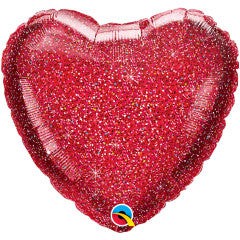 Qualatex 18 inch GLITTERGRAPHIC RED Foil Balloon 88950-Q-U