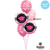 Qualatex 18 inch GRADUATE PINK CHEVRON DOTS Foil Balloon 47499-Q-U