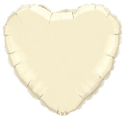 Qualatex 18 inch HEART - PEARL IVORY Foil Balloon 99347-Q