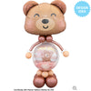 Qualatex 18 inch HELLO BABY BEAR & BALLOONS Foil Balloon 26603-Q-P