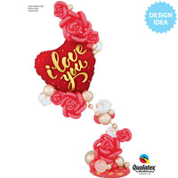 Qualatex 18 inch I LOVE YOU GOLD SCRIPT Foil Balloon 78540-Q-U