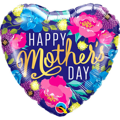 Qualatex 18 inch MOTHER'S DAY COLORFUL PEONIES Foil Balloon 21539-Q-U