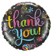 Qualatex 18 inch THANK YOU CHALKBOARD Foil Balloon