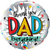 Qualatex 18 inch THANK YOU DAD FOR EVERYTHING! Foil Balloon 55816-Q-U