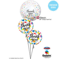 Qualatex 18 inch THANK YOU DOTS UPON DOTS Foil Balloon 49214-Q-P