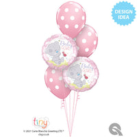 Qualatex 18 inch TINY TATTY TEDDY BABY GIRL Foil Balloon 28162-Q-U