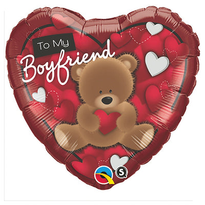 Qualatex 18 inch TO MY BOYFRIEND BEAR Foil Balloon