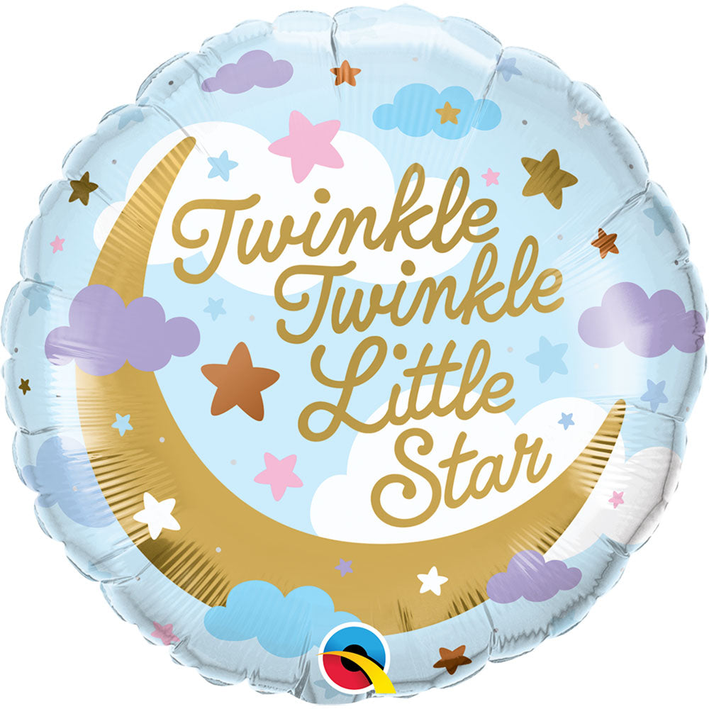 Qualatex 18 inch Twinkle Twinkle Little Star Foil Balloon 23896-Q-U