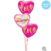 Qualatex 18 inch VALENTINE'S CONFETTI OMBRE Foil Balloon 97160-Q-U