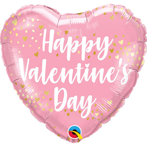 Qualatex 18 inch VALENTINE'S PINK Foil Balloon 24785-Q-U