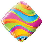 Qualatex 18 inch WAVY STRIPES ACCENT PATTERNS Foil Balloon 34412-Q-U