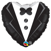 Qualatex 18 inch WEDDING TUXEDO Foil Balloon