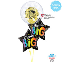 Qualatex 20 inch DREAM BIG RAINBOW STARS Foil Balloon 17425-Q-U