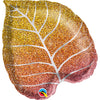 Qualatex 21 inch FALL GLITTERGRAPHIC OMBRE LEAF Foil Balloon 19957-Q-P