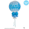 Qualatex 22 inch BUBBLE - BABY BOY BLUE & CONFETTI DOTS Bubble Balloon 10040-Q