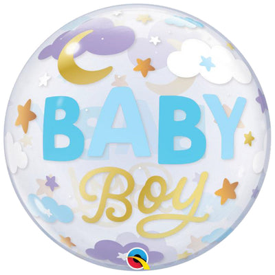 Qualatex 22 inch BUBBLE - BABY BOY SWEET DREAMS Bubble Balloon 24905-Q