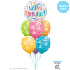 Qualatex 22 inch BUBBLE - BIRTHDAY CONFETTI & STREAMERS Bubble Balloon 24907-Q