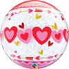 Qualatex 22 inch BUBBLE - LOVE CONNECTED HEARTS Bubble Balloon 24076-Q