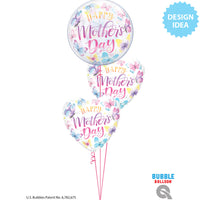 Qualatex 22 inch BUBBLE - MOTHER'S DAY BUTTERFLIES Bubble Balloon 24900-Q