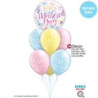 Qualatex 22 inch BUBBLE - MOTHER'S DAY BUTTERFLIES Bubble Balloon 24900-Q