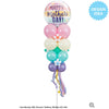 Qualatex 22 inch BUBBLE - MOTHER'S DAY PASTEL STRIPES Bubble Balloon 17408-Q