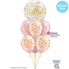 Qualatex 22 inch BUBBLE - MOTHER'S DAY WATERCOLOR FLORAL Bubble Balloon 24899-Q