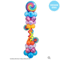 Qualatex 22 inch BUBBLE - TIE DYE SWIRLS Bubble Balloon 13084-Q