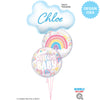 Qualatex 22 inch BUBBLE - WELCOME BABY BOHO RAINBOWS Bubble Balloon 24902-Q