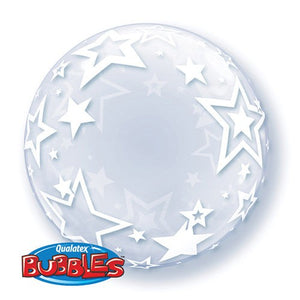 Qualatex 24 inch DECO BUBBLE - STYLISH STARS Bubble Balloon 42671-Q