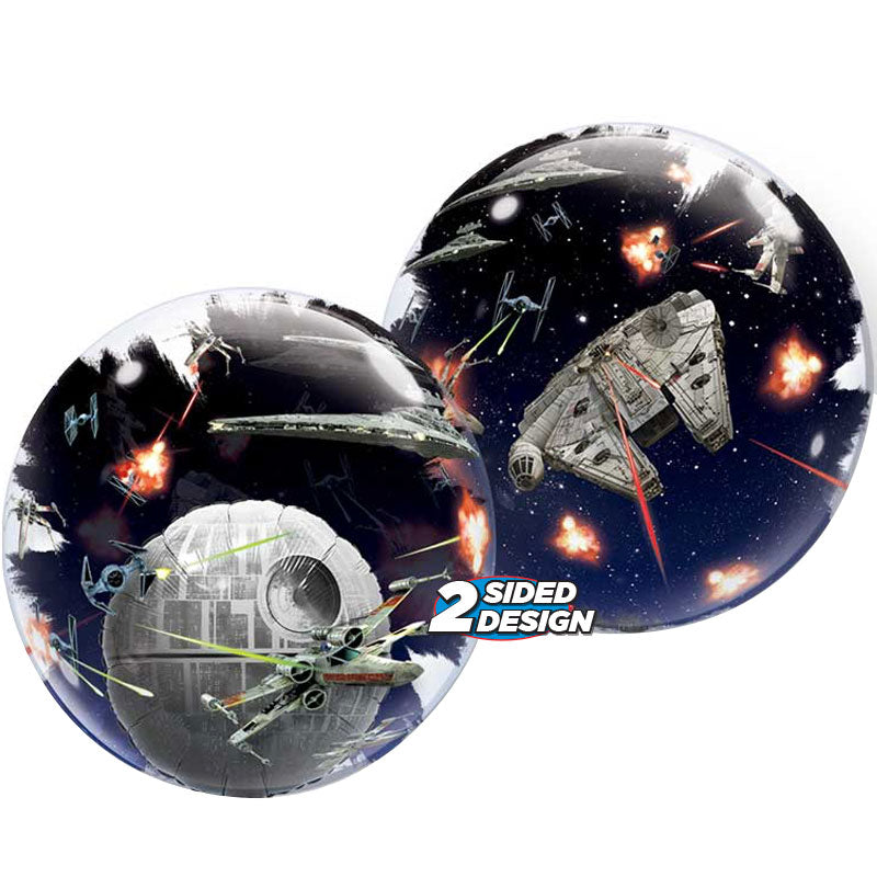 Qualatex 24 inch DOUBLE BUBBLE - DEATH STAR Bubble Balloon 21320-Q