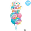 Qualatex 31 inch Birthday Ombre Cupcake Foil Balloon 24016-Q-P