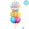 Qualatex 31 inch Birthday Ombre Cupcake Foil Balloon 24016-Q-P