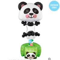 Qualatex 31 inch PRECIOUS PANDA Foil Balloon 87946-Q-P