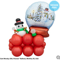 Qualatex 36 inch SNOW GLOBE Foil Balloon 23494-Q-P